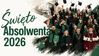 materiał reklamowy o treści święto absolwentów