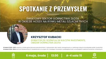Materiał reklamowy cyklu spotkań - Spotkanie z przemysłem 06.05