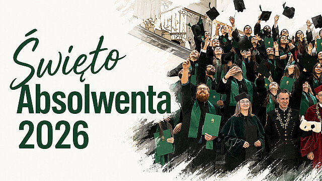materiał reklamowy o treści święto absolwentów