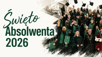 materiał reklamowy o treści święto absolwentów 